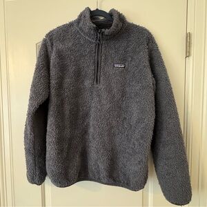 Patagonia Women’s Charcoal/Blue Zip-Up Sweater